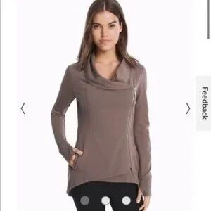 White House Black Market Asymmetrical Zip Front Jacket